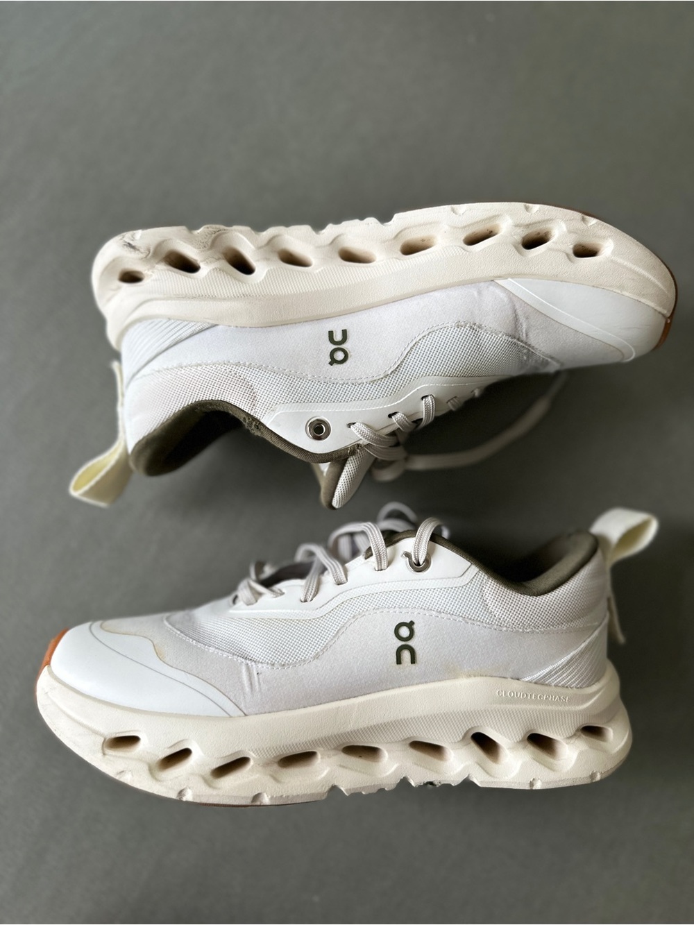 LOEWE x On Cloudtilt 2.0 White Khaki Running Shoes Sneakers Woman US 8